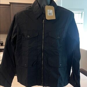 Filson Men's Classic Black Bell Bomber Zip Up Jacket Men’s Medium